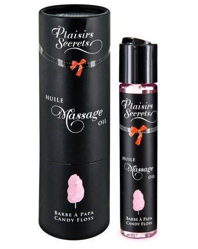 Массажное масло с ароматом сладкой ваты Huile de Massage Gourmande Barbe à Papa - 59 мл. - Plaisir Secret - купить с доставкой в Старом Осколе