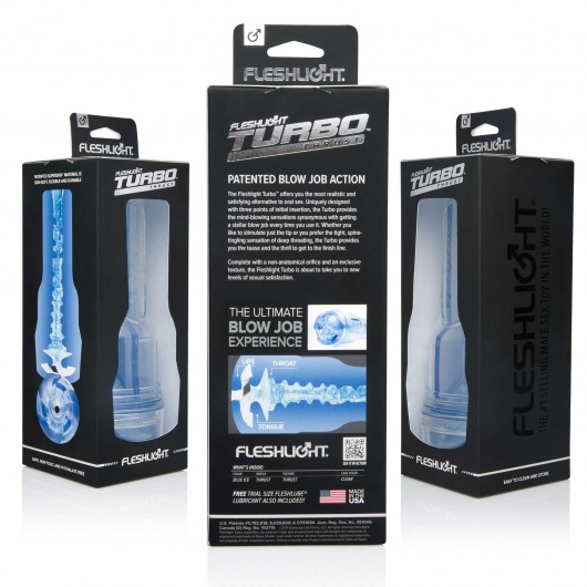 Мастурбатор Fleshlight Turbo - Trust Blue Ice - Fleshlight - в Старом Осколе купить с доставкой