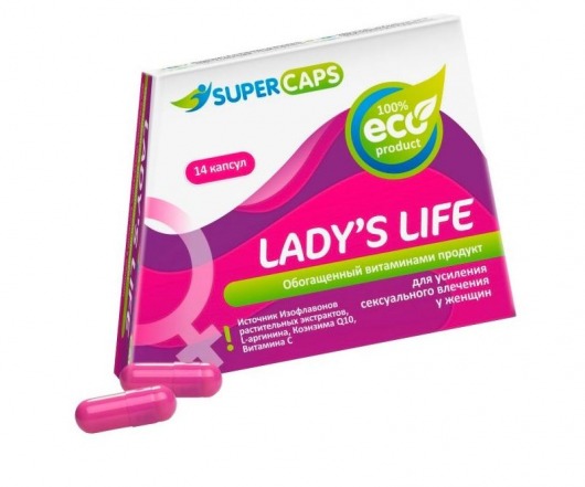 Возбуждающие капсулы Ladys Life - 14 капсул (0,35 гр.) - SuperCaps - купить с доставкой в Старом Осколе