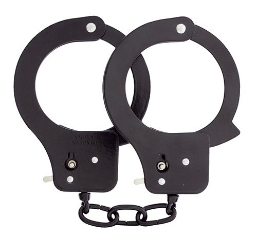 Чёрные наручники из листового металла BONDX METAL CUFFS BLACK - Dream Toys - купить с доставкой в Старом Осколе