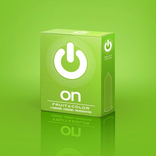 Цветные ароматизированные презервативы ON) Fruit   Color - 3 шт. - ON) - купить с доставкой в Старом Осколе