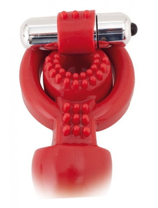 Красная вибронасадка с анальным стимулятором - ToyFa - в Старом Осколе купить с доставкой