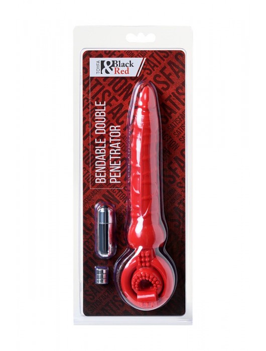 Красная вибронасадка с анальным стимулятором - ToyFa - в Старом Осколе купить с доставкой