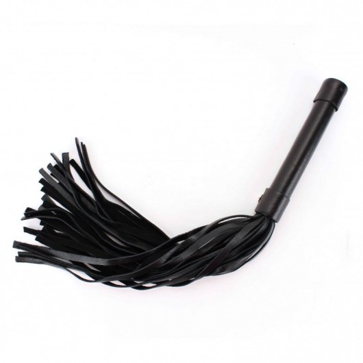 Чёрная плеть из нежной кожи - 45 см. - БДСМ Арсенал - купить с доставкой в Старом Осколе
