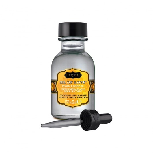 Масло для ласк с ароматом кокоса и ананаса Oil of Love Coconut Pineapple - 22 мл. - Kama Sutra - купить с доставкой в Старом Осколе