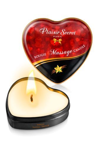 Массажная свеча с ароматом ванили Bougie Massage Candle - 35 мл. - Plaisir Secret - купить с доставкой в Старом Осколе