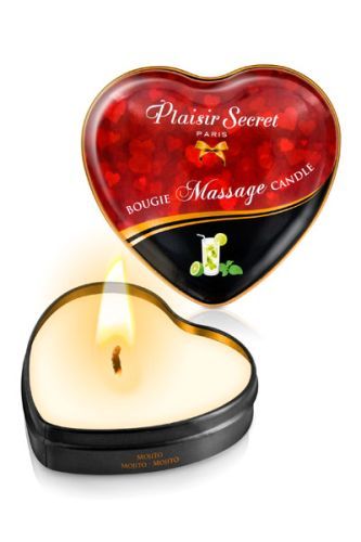 Массажная свеча с ароматом мохито Bougie Massage Candle - 35 мл. - Plaisir Secret - купить с доставкой в Старом Осколе