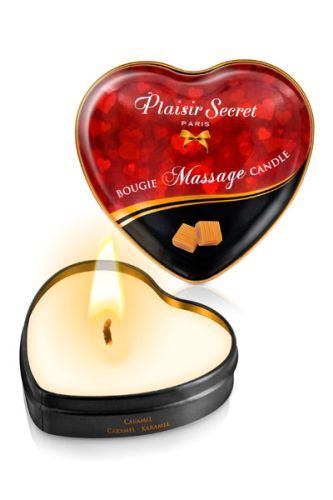 Массажная свеча с ароматом карамели Bougie Massage Candle - 35 мл. - Plaisir Secret - купить с доставкой в Старом Осколе