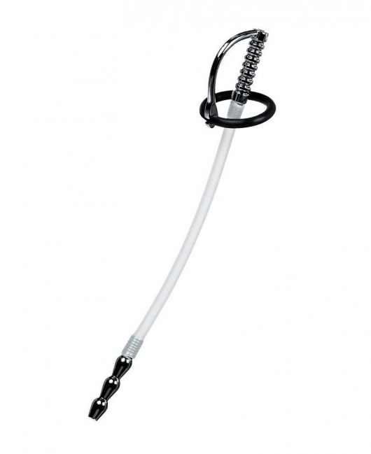 Силиконовый уретральный плаг со сменными фиксирующими кольцами Metal - ToyFa - купить с доставкой в Старом Осколе