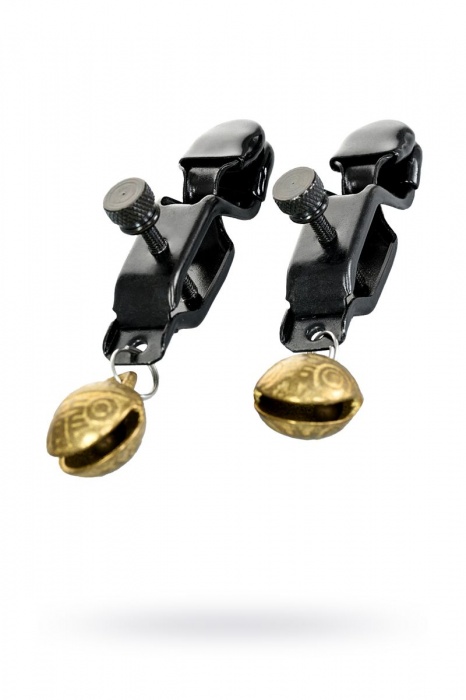 Черно-золотистые зажимы для сосков TOYFA Theatre - ToyFa - купить с доставкой в Старом Осколе