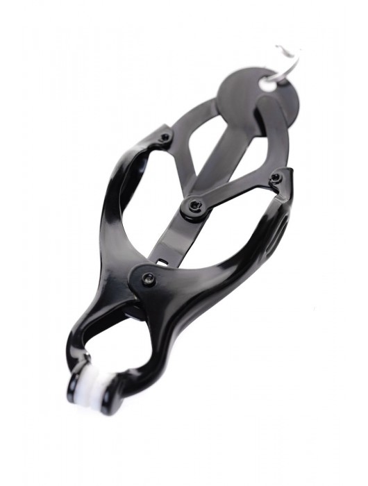 Черно-серебристые зажимы для сосков с кольцом для пениса TOYFA Metal - ToyFa - купить с доставкой в Старом Осколе