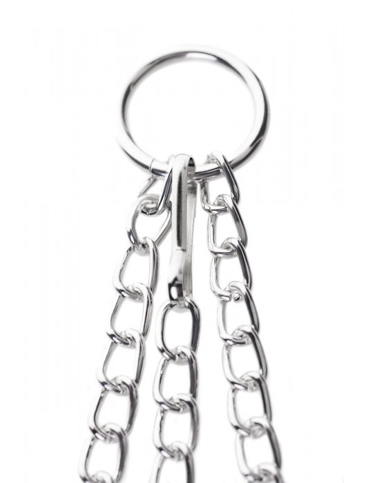 Черно-серебристые зажимы для сосков с кольцом для пениса TOYFA Metal - ToyFa - купить с доставкой в Старом Осколе