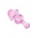 Розовая фигурная анальная втулка - 9,8 см. - Sexus