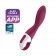 Малиновый вибромассажер для стимуляции G-точки Heated Thrill - 20,6 см. - Satisfyer купить в Старом Осколе с доставкой в Orgasmix.ru Малиновый вибромассажер для стимуляции G-точки Heated Thrill - 20,6 см. - Satisfyer