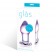 Классическая анальная пробка Amethyst Rain Small - 8 см. - Glas