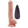 Телесный вибратор с мошонкой на присоске Extra Fun Vibrating Dildo - 23,5 см. - Chisa