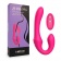 Розовый вибратор с клиторальным отростком и пультом ДУ- 19,6 см. - I-MOON купить в Старом Осколе с доставкой в Orgasmix.ru Розовый вибратор с клиторальным отростком и пультом ДУ- 19,6 см. - I-MOON