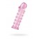 Гелевая розовая насадка на фаллос с шипами - 12 см. - Toyfa Basic - в Старом Осколе купить с доставкой